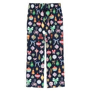 Old Navy Women XL Flannel Pajama Pants Christmas Ornaments Winter Xmas Mid Rise